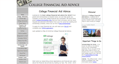 Desktop Screenshot of college-financial-aid-advice.com